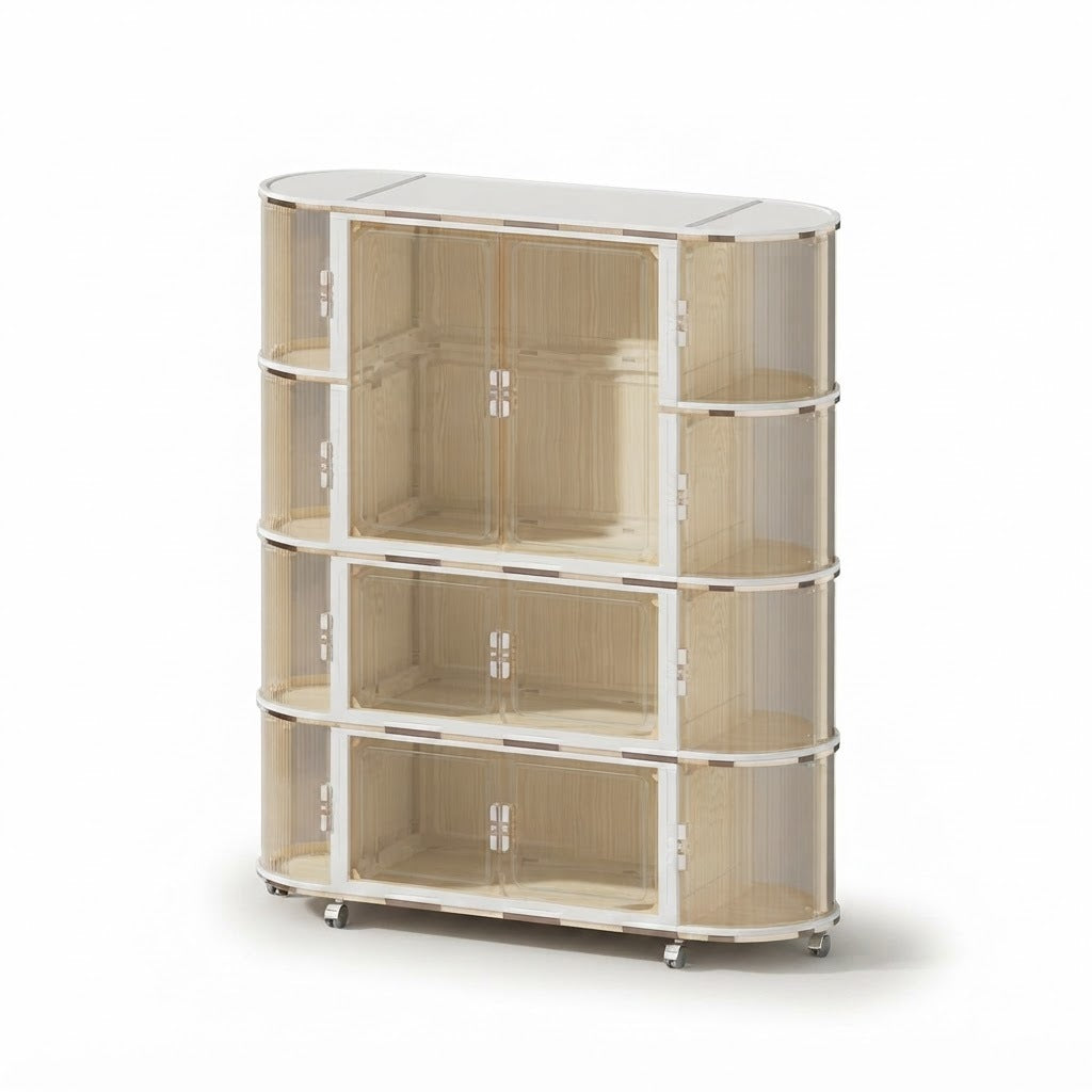 Armario plegable de 107,5 x 46,5 x 137 cm ancho y bajo, vista de producto sobre fondo blanco