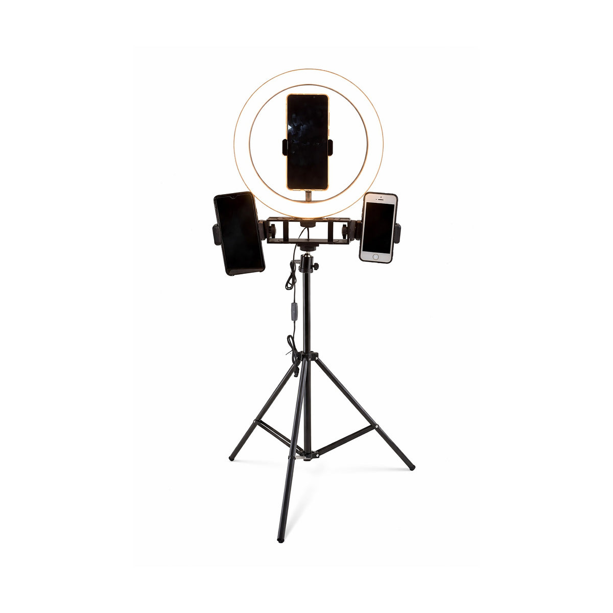 Aro Led con Soporte y Trípode A-MK10 10 Pulgadas USB de SATE, producto centrado sobre fondo blanco