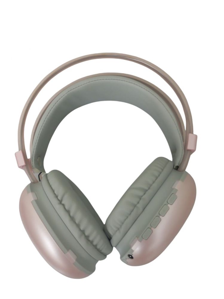 Auricular Inalámbrico SATE AE-9076 Bluetooth 5.3 color rosado con luces RGB