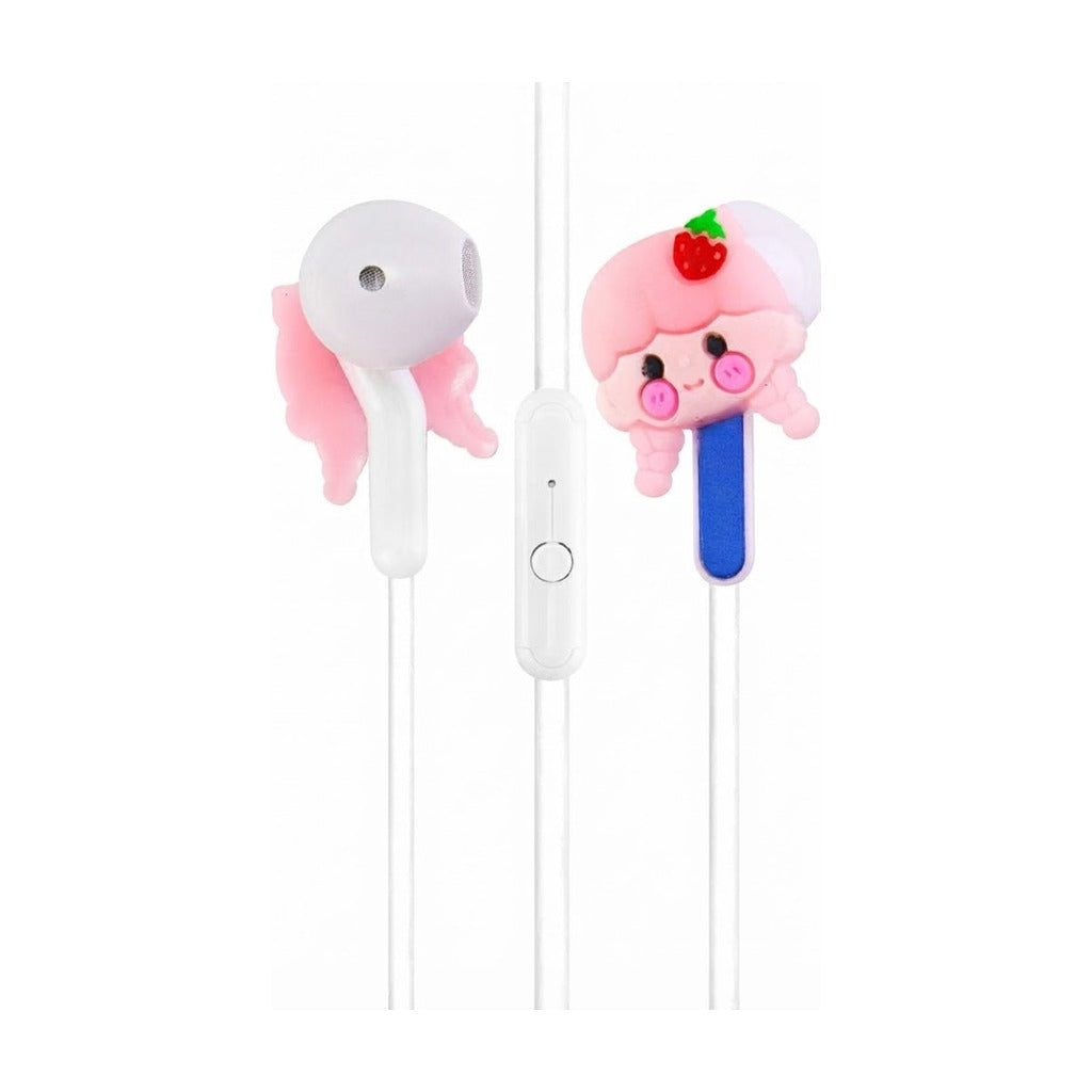 Auricular con Cable Tipo-C SATE AE-T1301 Rosado con Aislamiento de Ruido - foto de producto centrado sobre fondo blanco