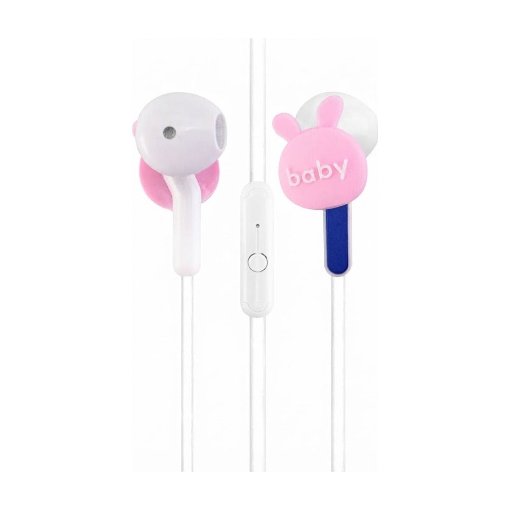 Auricular con Cable Tipo-C SATE AE-T3971 Rosado con Aislamiento de Ruido - foto de producto centrado sobre fondo blanco