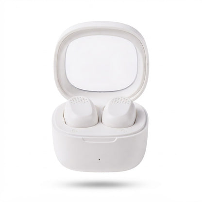 Auriculares Bluetooth SATE A-F42 Blanco con Control Táctil sobre fondo blanco