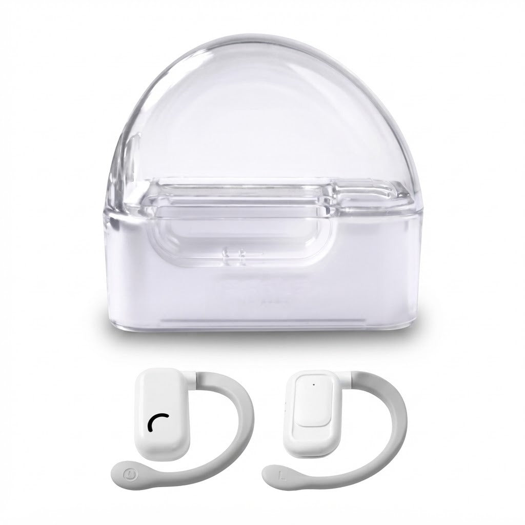 Auriculares Bluetooth SATE AE-6502 Blanco con Control Táctil - foto de producto centrado sobre fondo blanco