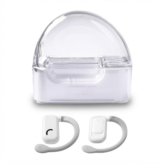 Auriculares Bluetooth SATE AE-6502 Blanco con Control Táctil - foto de producto centrado sobre fondo blanco