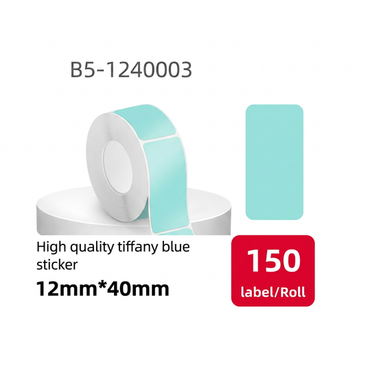 Etiqueta Térmica Autoadhesiva 12x40 mm tiffany blue SATE B5-1240003