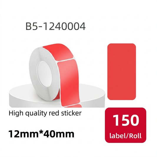 Etiqueta Térmica Autoadhesiva 12x40 mm roja SATE B5-1240004