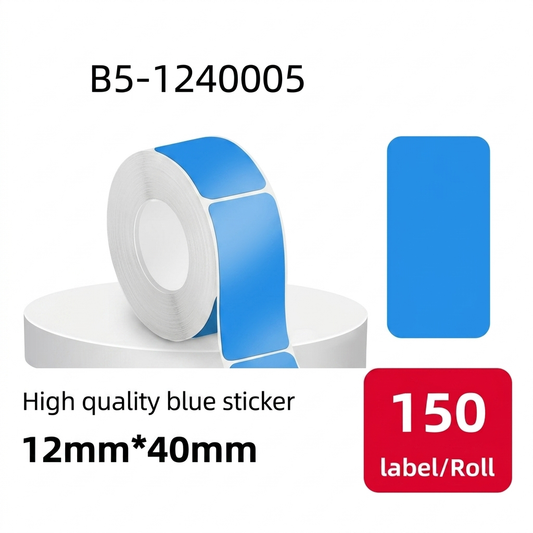 Etiqueta Térmica Autoadhesiva 12x40 mm azul SATE B5-1240005
