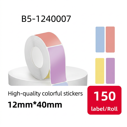 Etiqueta Térmica Autoadhesiva 12x40 mm colores pastel SATE B5-1240007