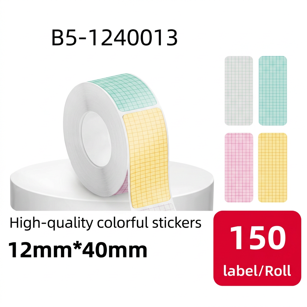 Etiqueta Térmica Autoadhesiva 12x40 mm cuadriculada de colores SATE B5-1240013