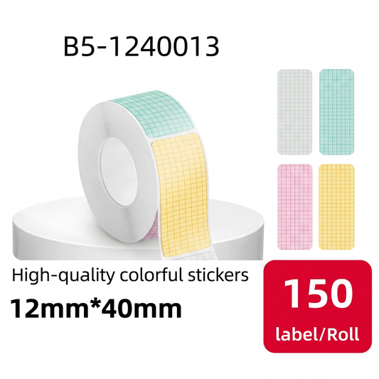 Etiqueta Térmica Autoadhesiva 12x40 mm cuadriculada de colores SATE B5-1240013