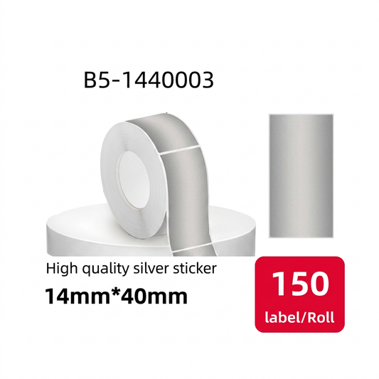 Etiqueta Térmica Autoadhesiva 14x40 mm plateada SATE B5-1440003
