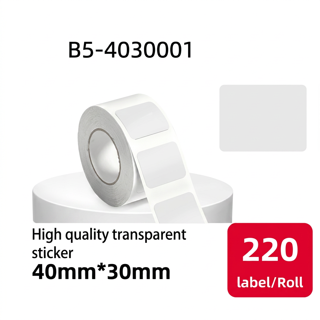 Etiqueta Térmica Autoadhesiva 40x30 mm transparente SATE B5-4030001