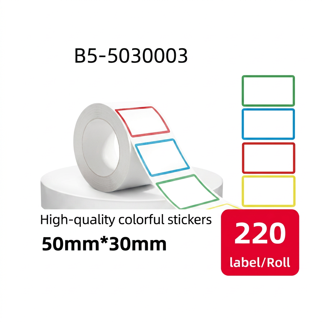 Etiqueta Térmica Autoadhesiva 50x30 mm bordes de colores SATE B5-5030003