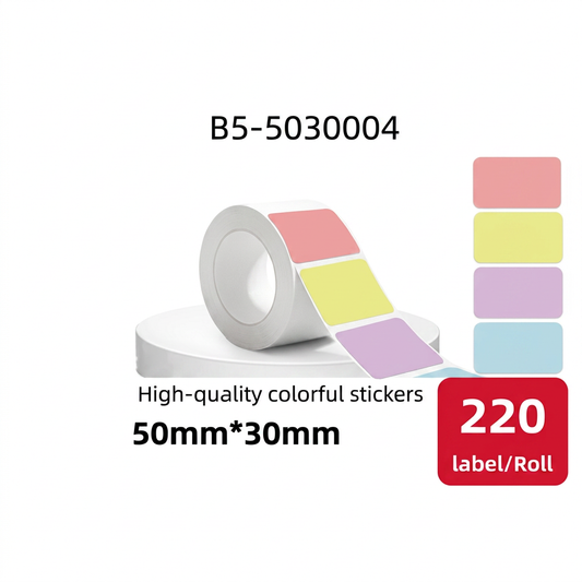 Etiqueta Térmica Autoadhesiva 50x30 mm colores pastel sólido SATE B5-5030004