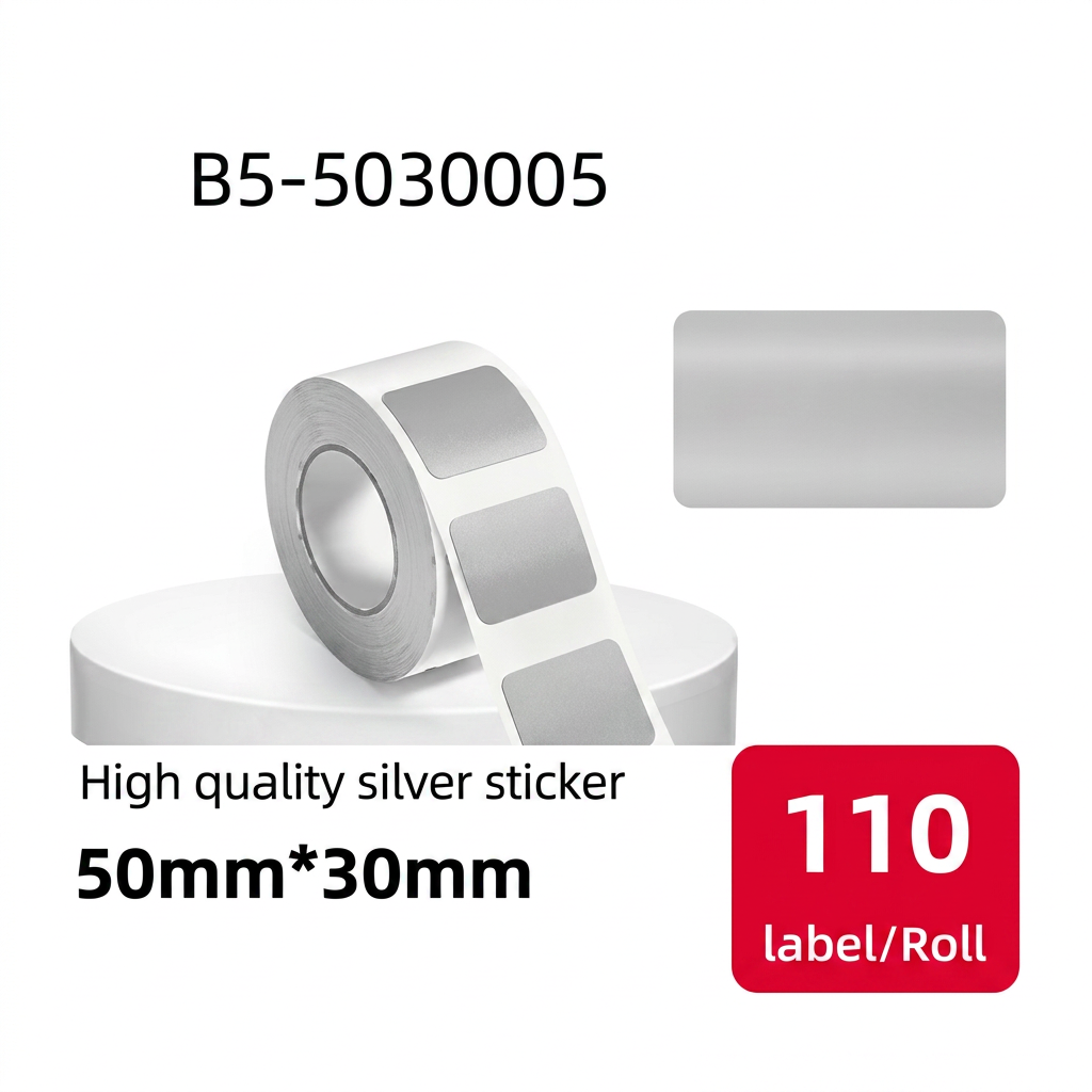 Etiqueta Térmica Autoadhesiva 50x30 mm plateada SATE B5-5030005