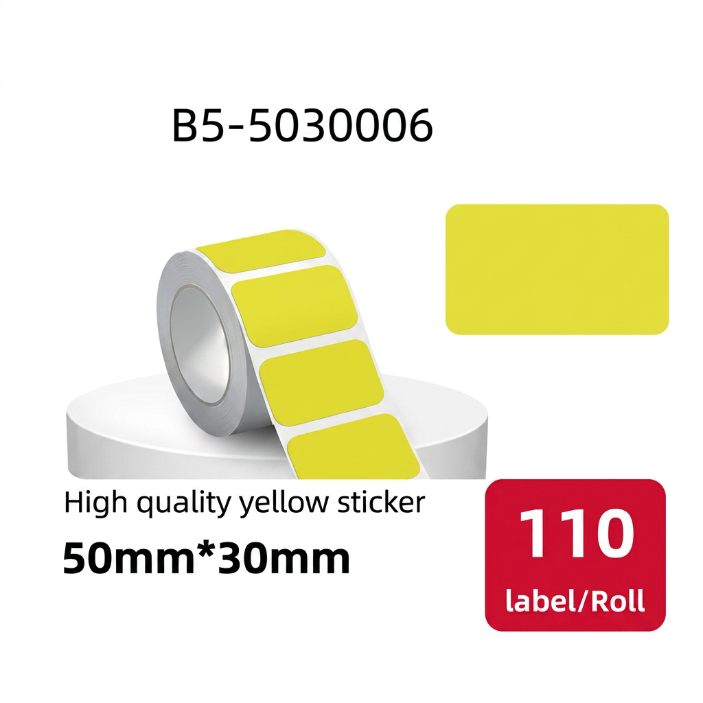 Etiqueta Térmica Autoadhesiva 50x30 mm amarilla SATE B5-5030006