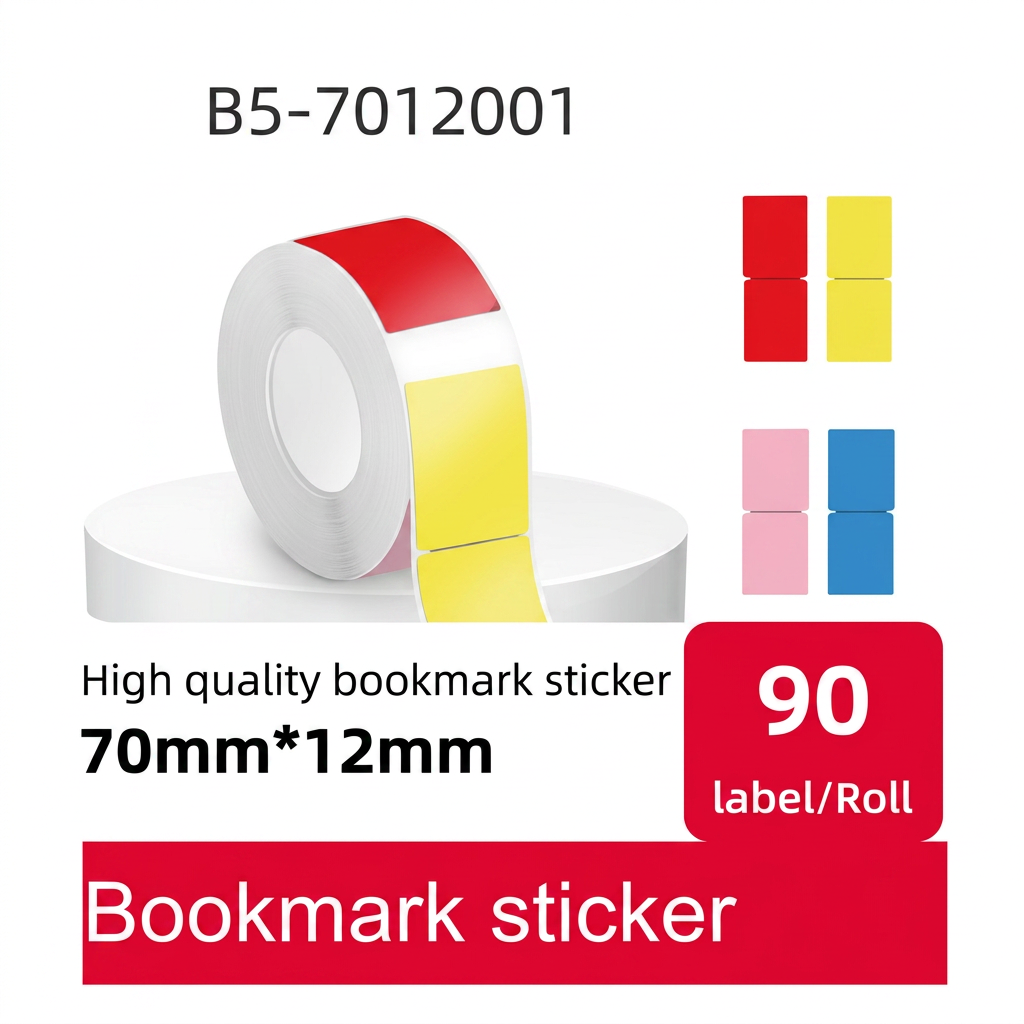 Etiqueta Térmica Autoadhesiva bookmark 70x12 mm colores SATE B5-7012001