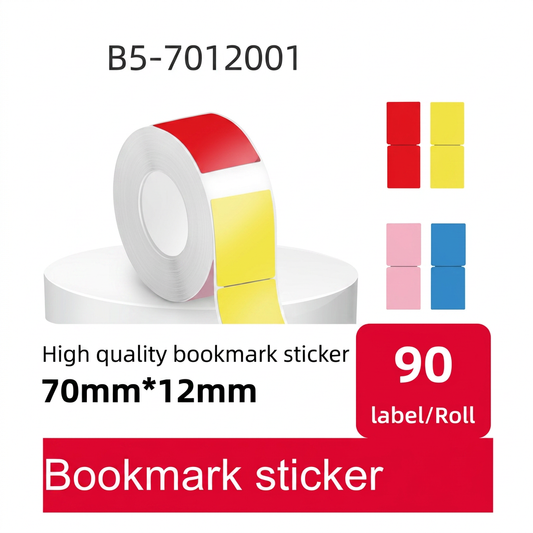 Etiqueta Térmica Autoadhesiva bookmark 70x12 mm colores SATE B5-7012001