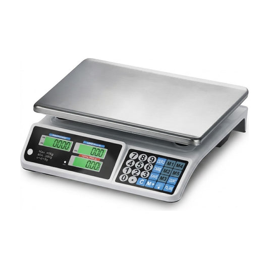Balanza Digital de Mercado K- hasta 40 kg, vista de producto sobre fondo blanco
