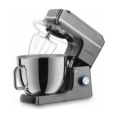 Batidora Planetaria Luma Bella LB-55004 Bol de Acero 12L Negra sobre fondo blanco