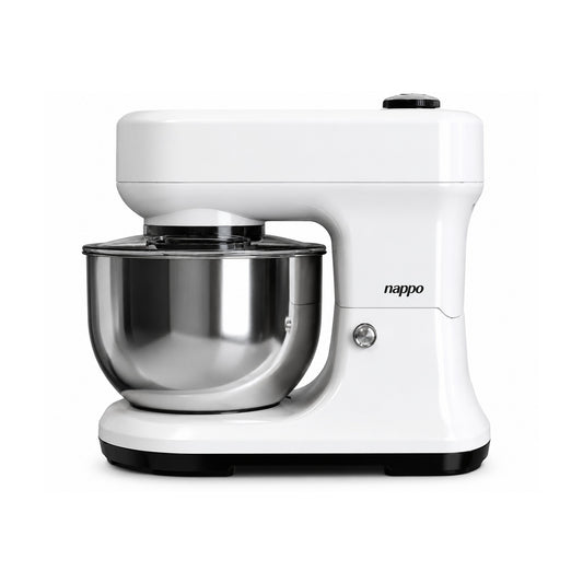 Batidora Planetaria Nappo 9 en 1 Ice Cream NEA-341 Blanca 1200W sobre fondo blanco, vista completa del producto