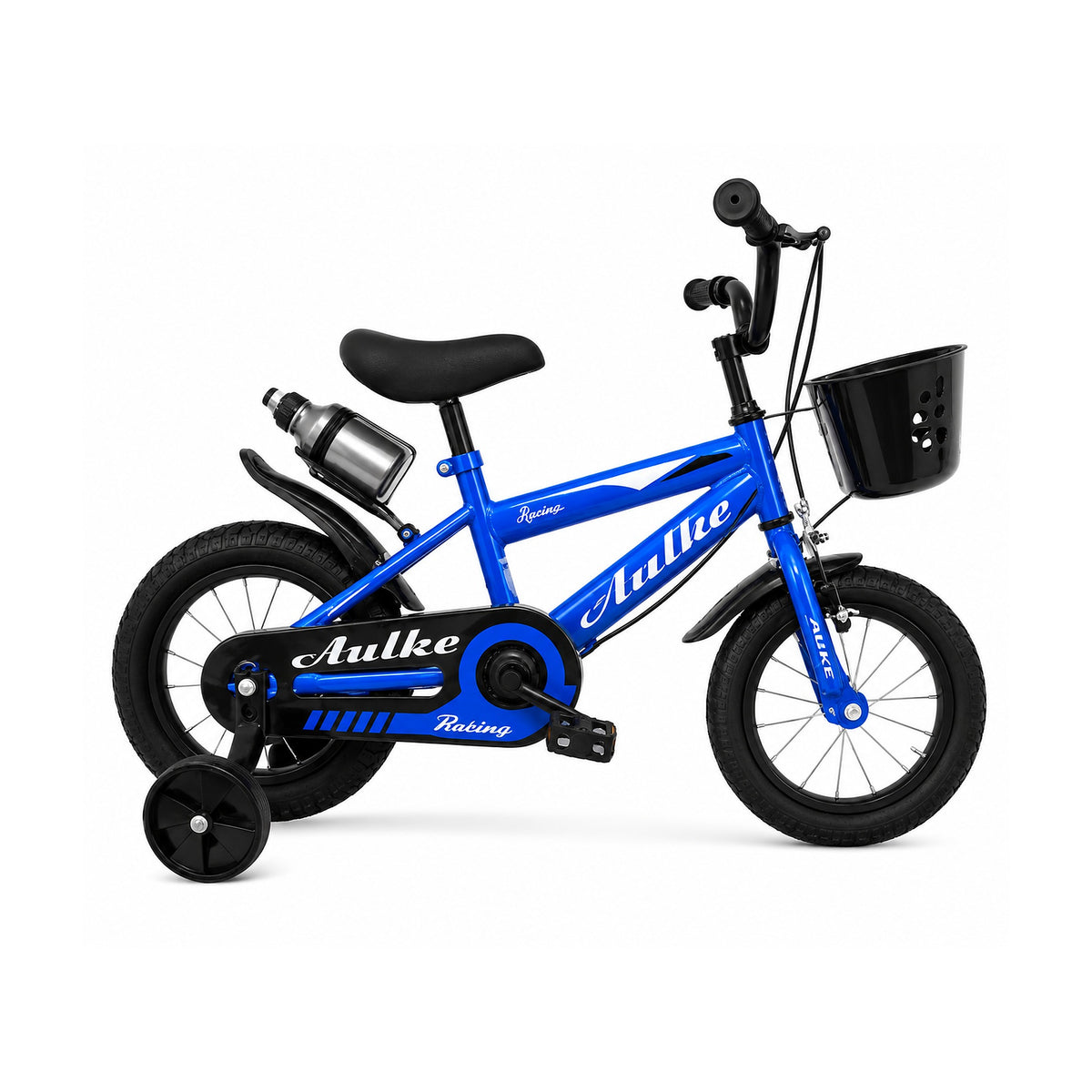 Bicicleta Infantil Aro 12" con Doble Freno y Canasto Azul de LEVEL, producto centrado sobre fondo blanco