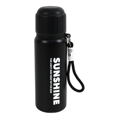 Botella térmica de acero inoxidable 550 ml negra Sunshine