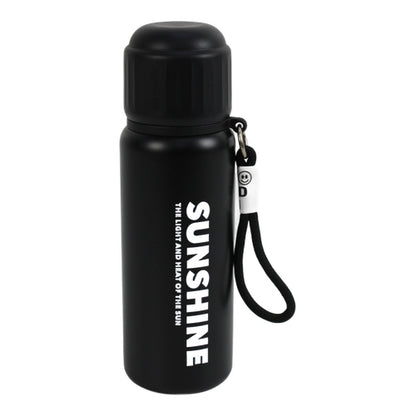 Botella térmica de acero inoxidable 550 ml negra Sunshine