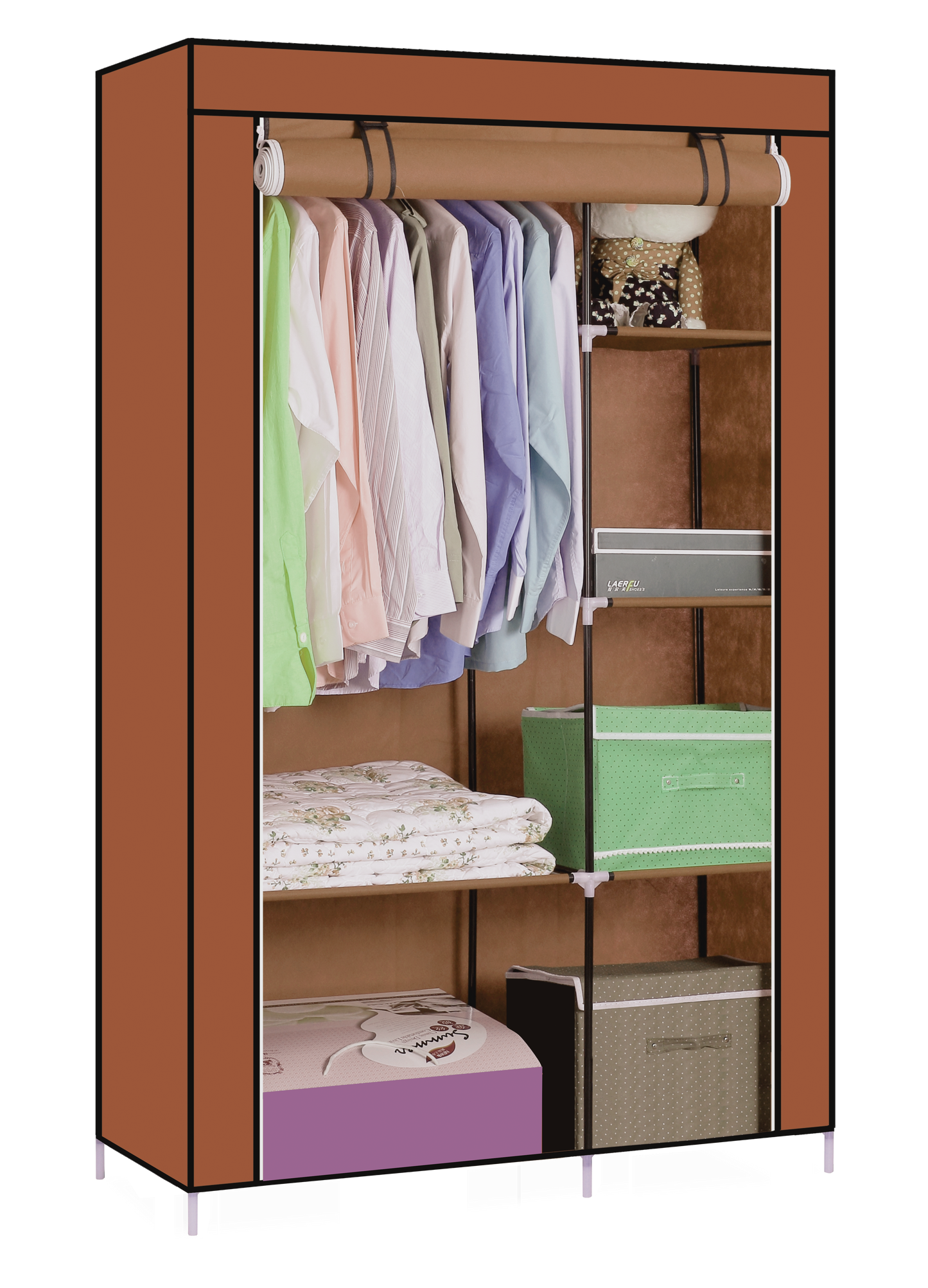 ROPERO DECOTEAM MARRON 105*45*170CMS  DDR-005