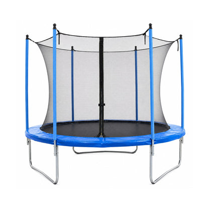 Cama Elástica 10FT con Red de Seguridad y Escalera de LEVEL, producto centrado sobre fondo blanco