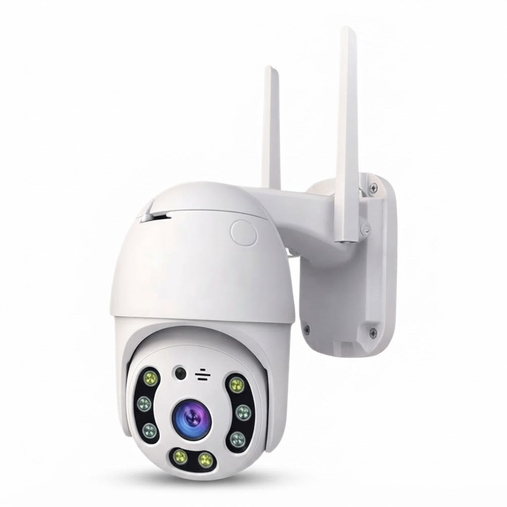 Cámara de Seguridad IP Sate CAM8104 sobre fondo blanco