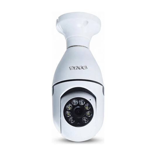 Cámara IP A- Panorámica 2MP iCSee con Porta Foco, vista de producto sobre fondo blanco