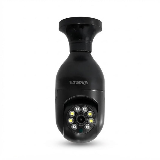 Cámara IP A- Panorámica 2MP Full HD Wi-Fi Negra, vista de producto sobre fondo blanco