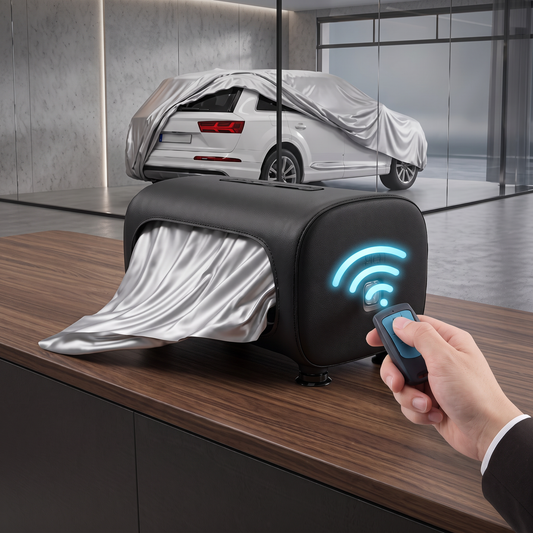 Capa cubre-auto automática con control remoto - unidad dispensadora