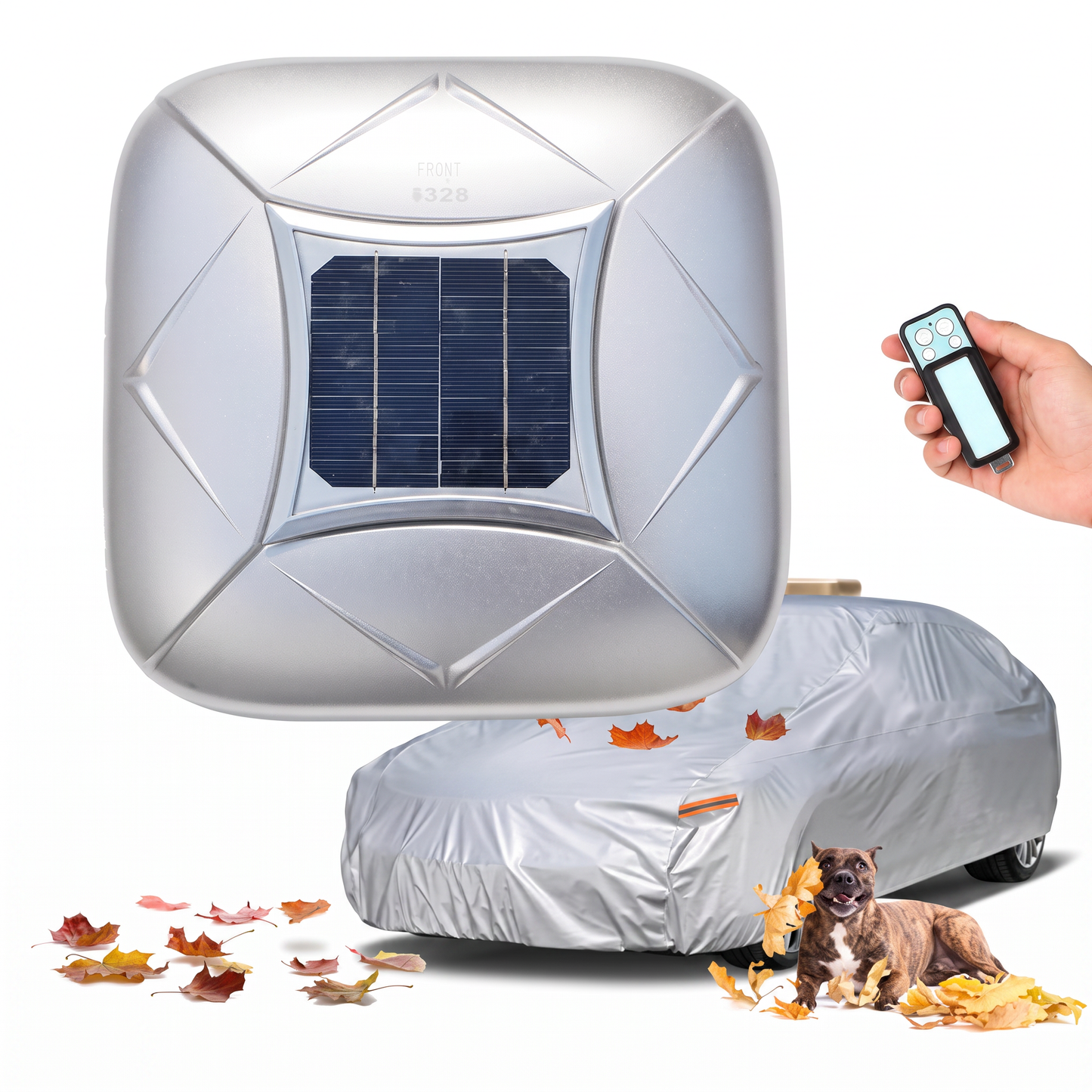 Capa cubre-auto automática solar con panel solar y control remoto