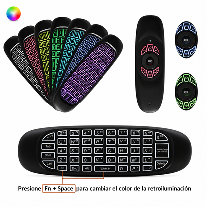 Air Mouse Inalámbrico DV-AMI7C con Teclado QWERTY y Giroscopio