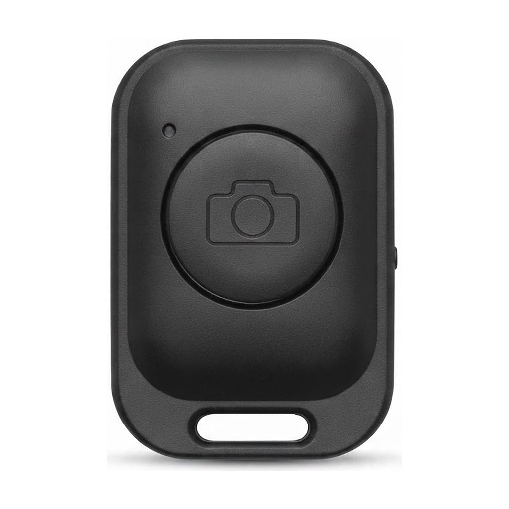 Control Remoto Bluetooth A- para Selfies y Disparo a Distancia, vista de producto sobre fondo blanco