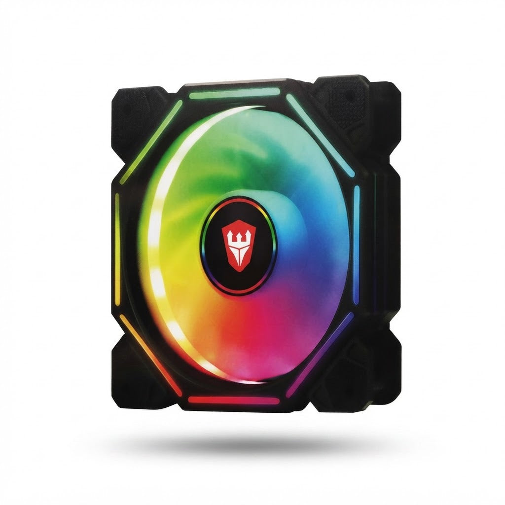 Cooler para Gabinete 120 mm 1800 RPM PWM 4 Pines, vista de producto sobre fondo blanco