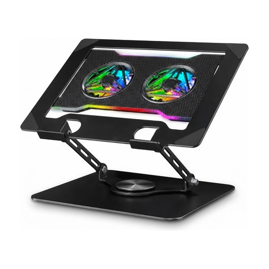 Cooler para Notebook A- RGB USB de 10" a 17" Negro, vista de producto sobre fondo blanco