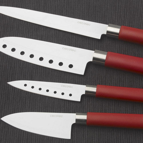 Set 4 Cuchillos Santoku Con Recubrimiento Cerámico