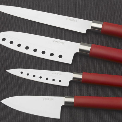Set 4 Cuchillos Santoku Con Recubrimiento Cerámico