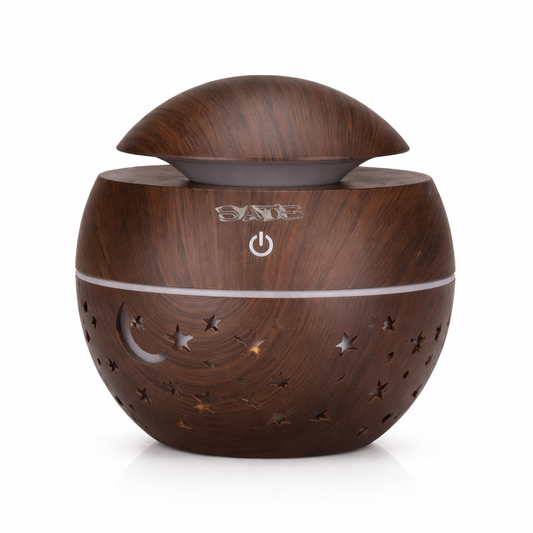 Humidificador Sate A-H6716 Difusor de Aroma 130ml Marrón Oscuro