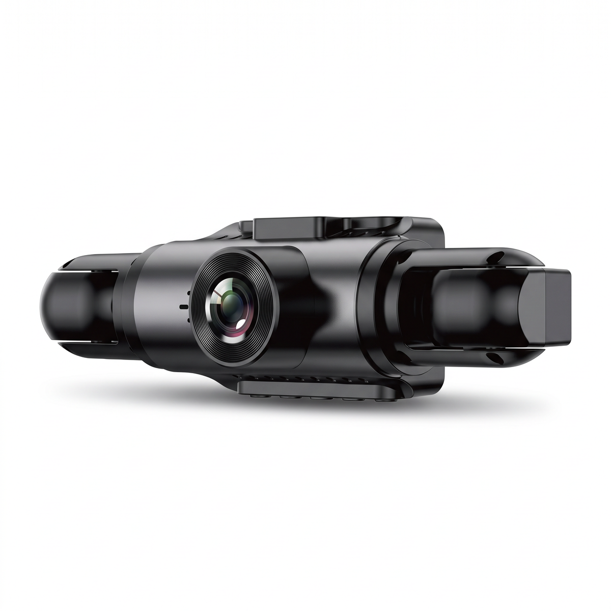 Cámara DVR para auto negra con lentes giratorios