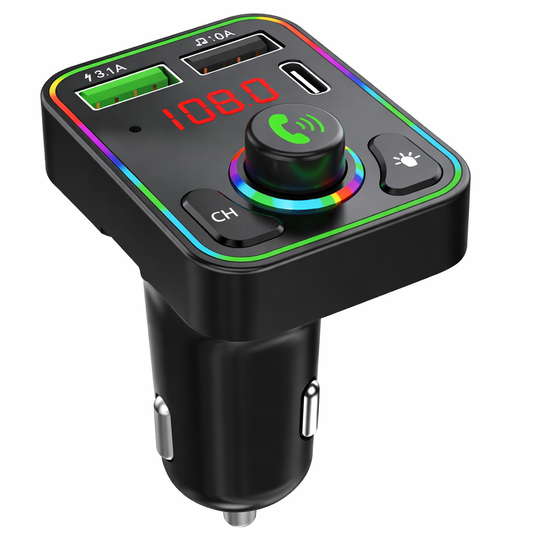 Transmisor para Auto A-MP41B Bluetooth FM USB SD con USB-C Carga Rápida