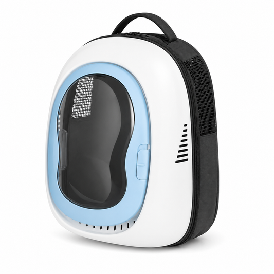 Mochila para Mascotas sate A-MM1827 Negro/Blanco/Celeste