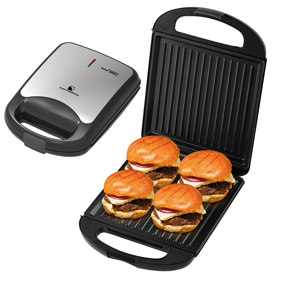 GRILL Y SANDWICHERA - 4 PANES MAX GRILL EBGS-04