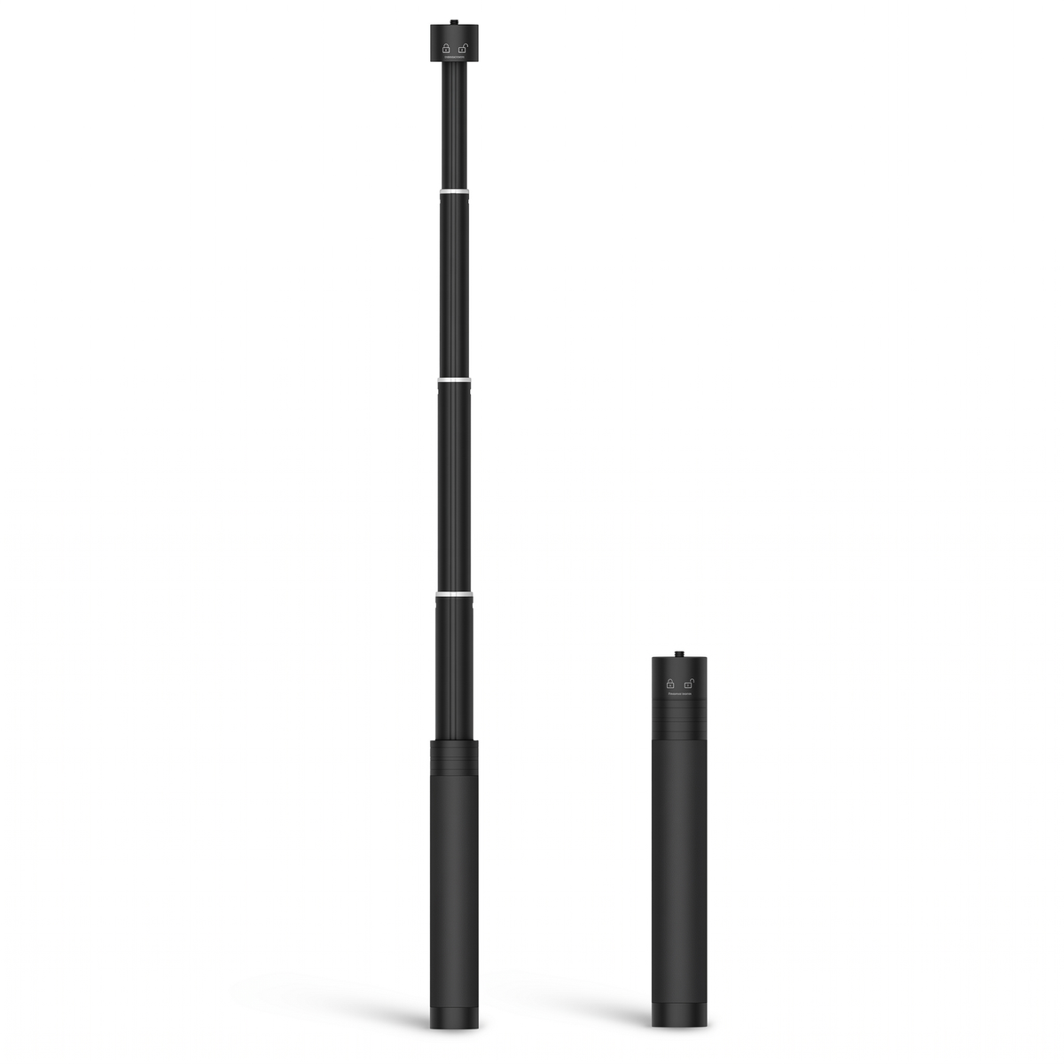 Bastón extensor negro para gimbal y cámara con pieza adicional