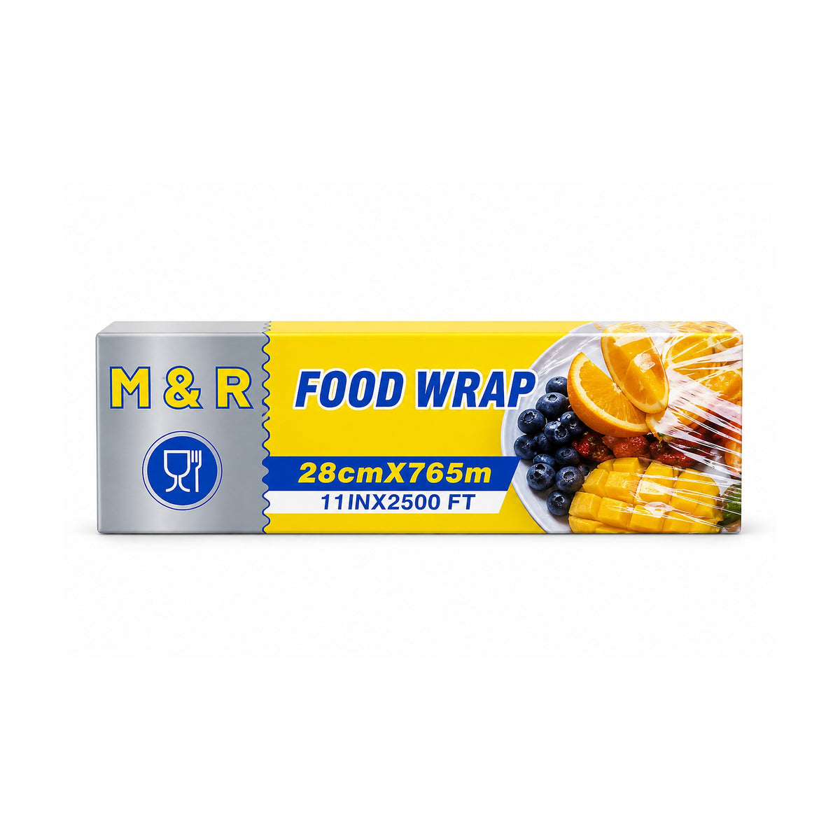 Rollo industrial de film para alimentos SATE W801 de 28 cm