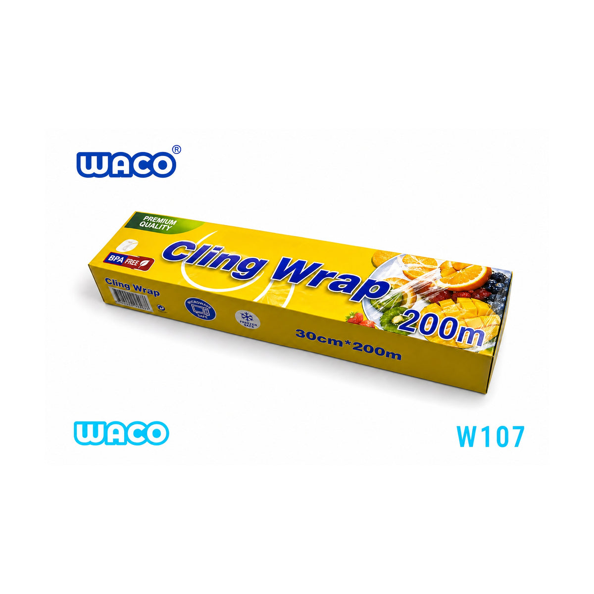 Rollo de film transparente SATE W107 de 30 cm x 200 m