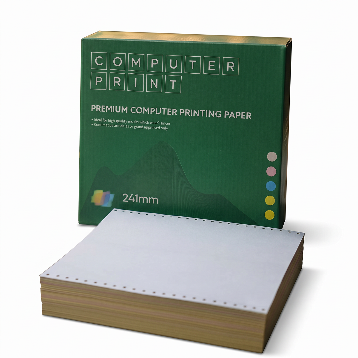 Caja de formulario continuo con pila de hojas de 3 vías